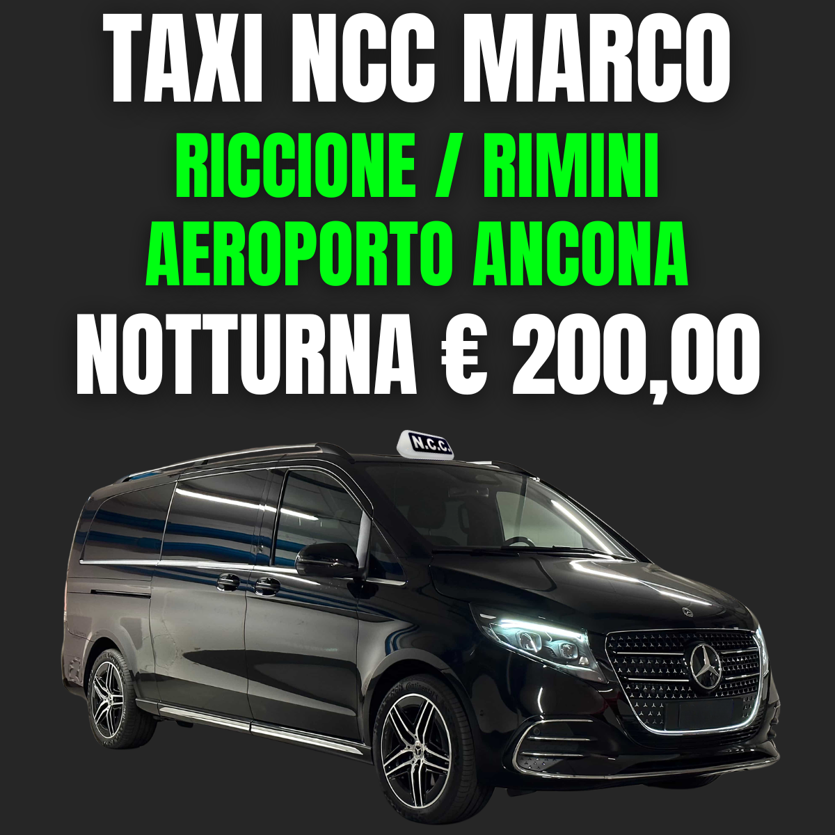 RICCIONE/RIMINI - AEROPORTO ANCONA (NOTTURNA)